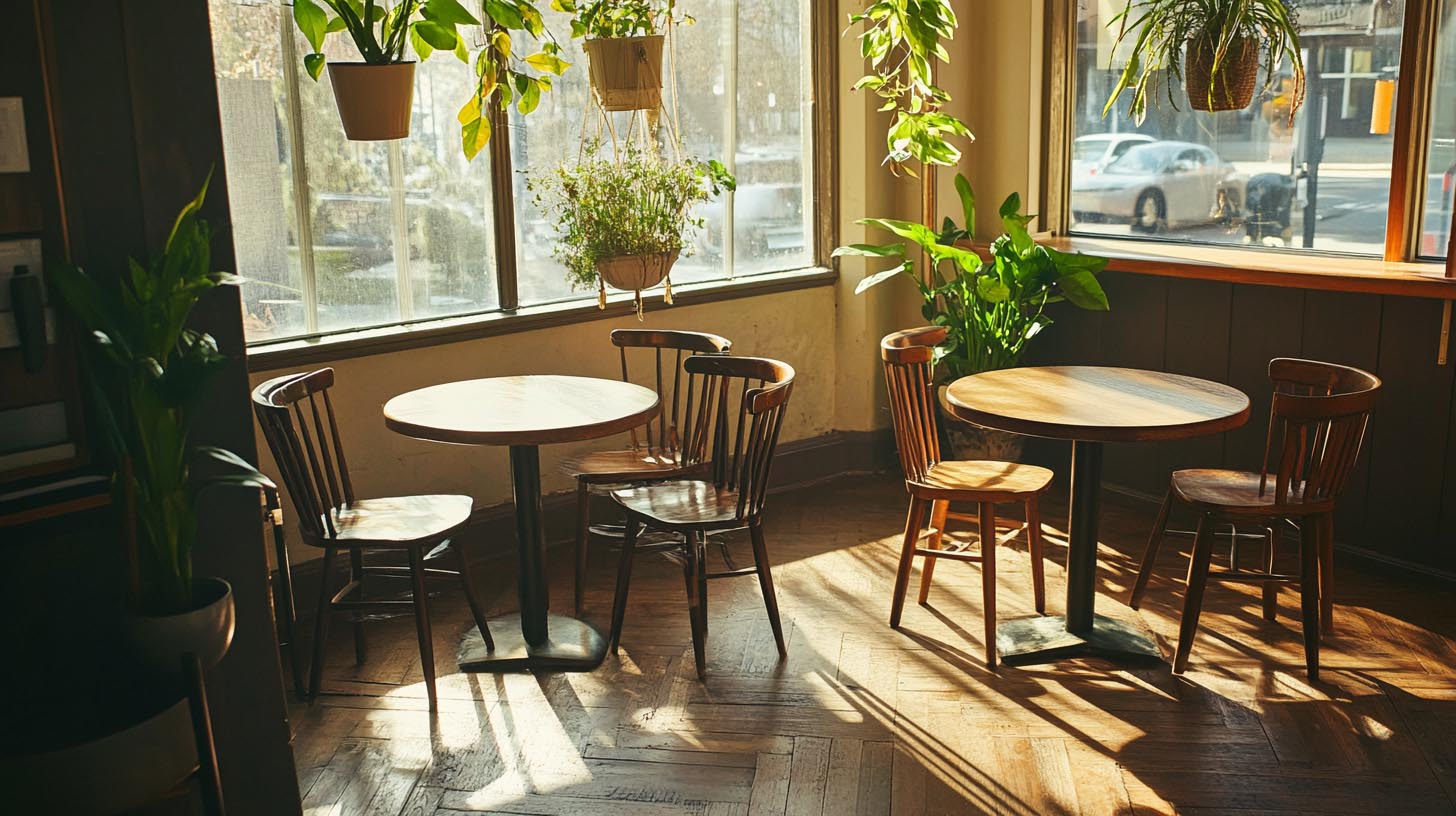 Café mit Sonnenflair